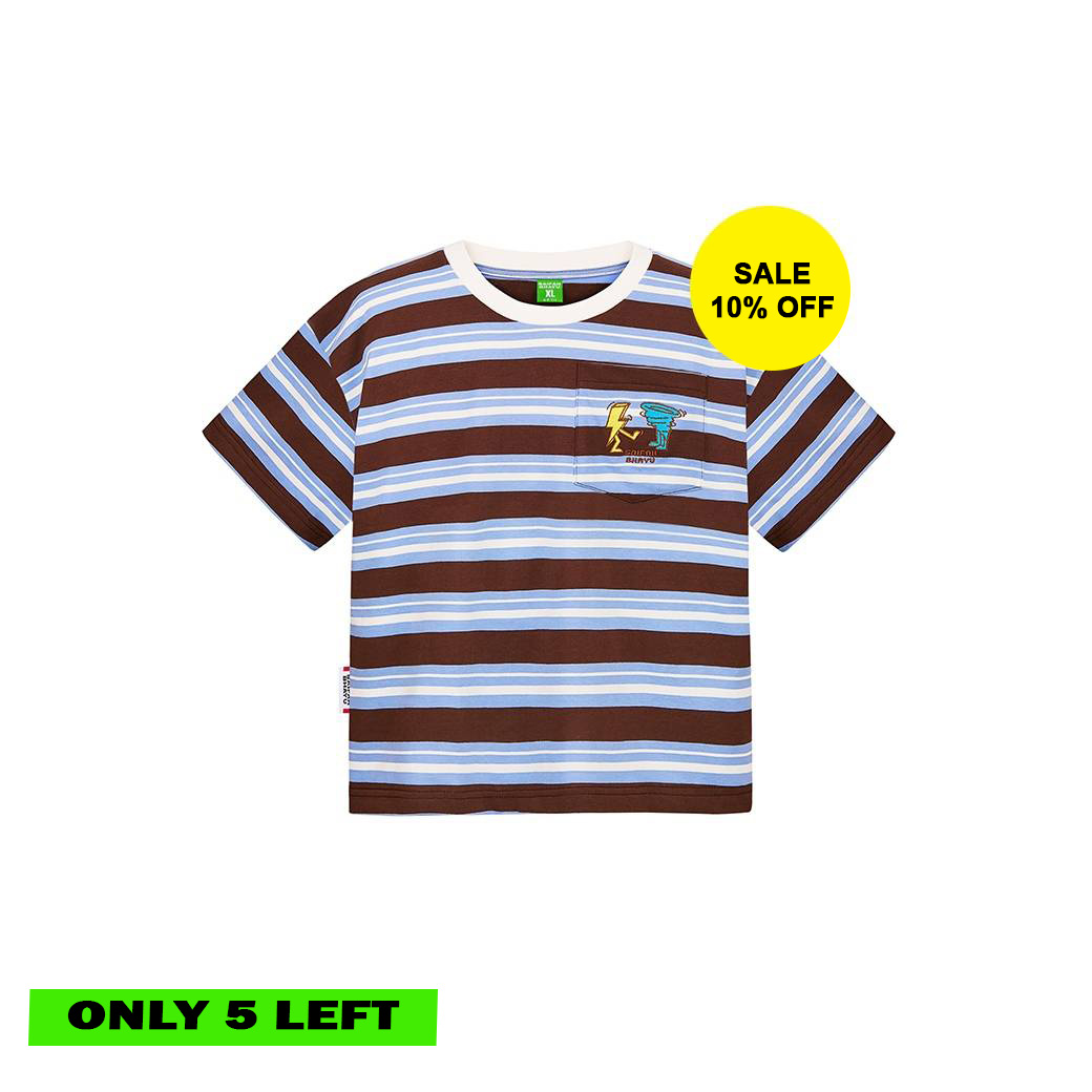 (DROP 2) GROWING BLUE STRIPED T-SHIRT (KIDS)
