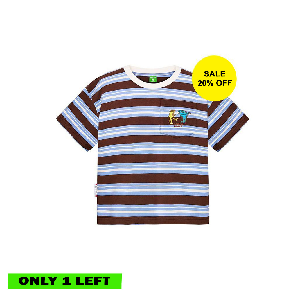 (DROP 2) GROWING BLUE STRIPED T-SHIRT (KIDS)