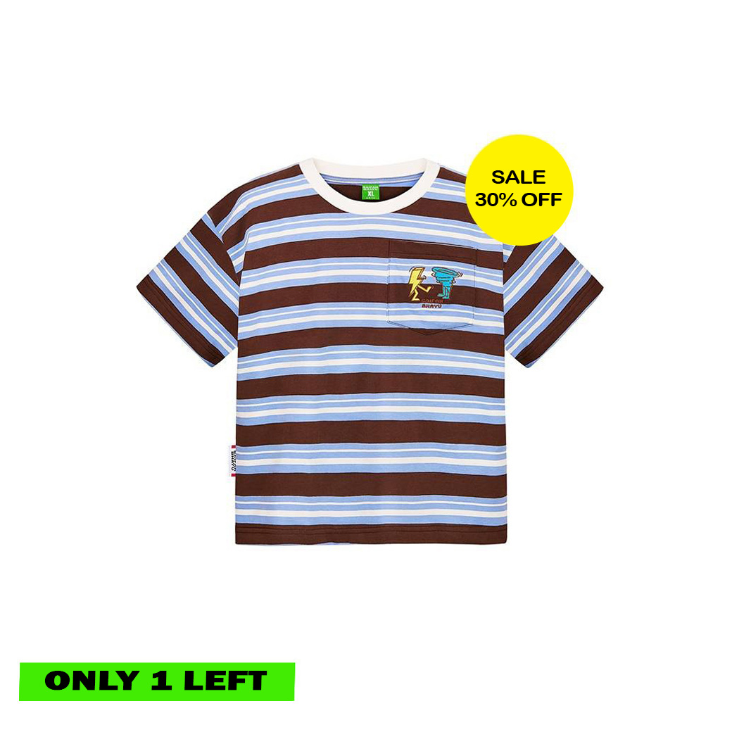 (DROP 2) GROWING BLUE STRIPED T-SHIRT (KIDS)