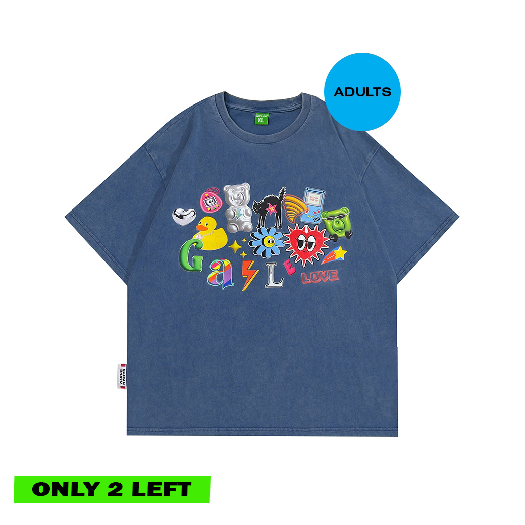 (DROP 3) STICKER CLUB T-SHIRT - BLUE (ADULTS)