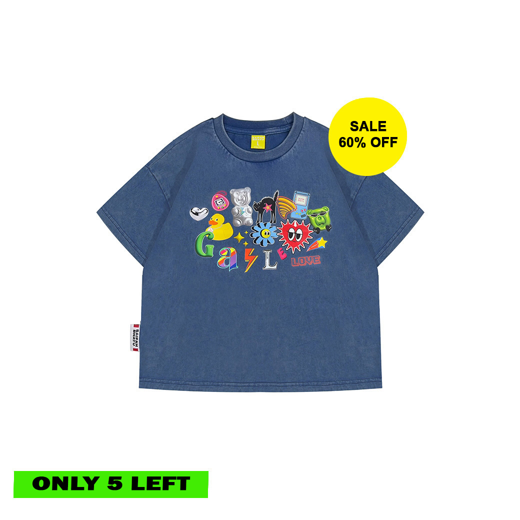 STICKER CLUB T-SHIRT - BLUE (KIDS)