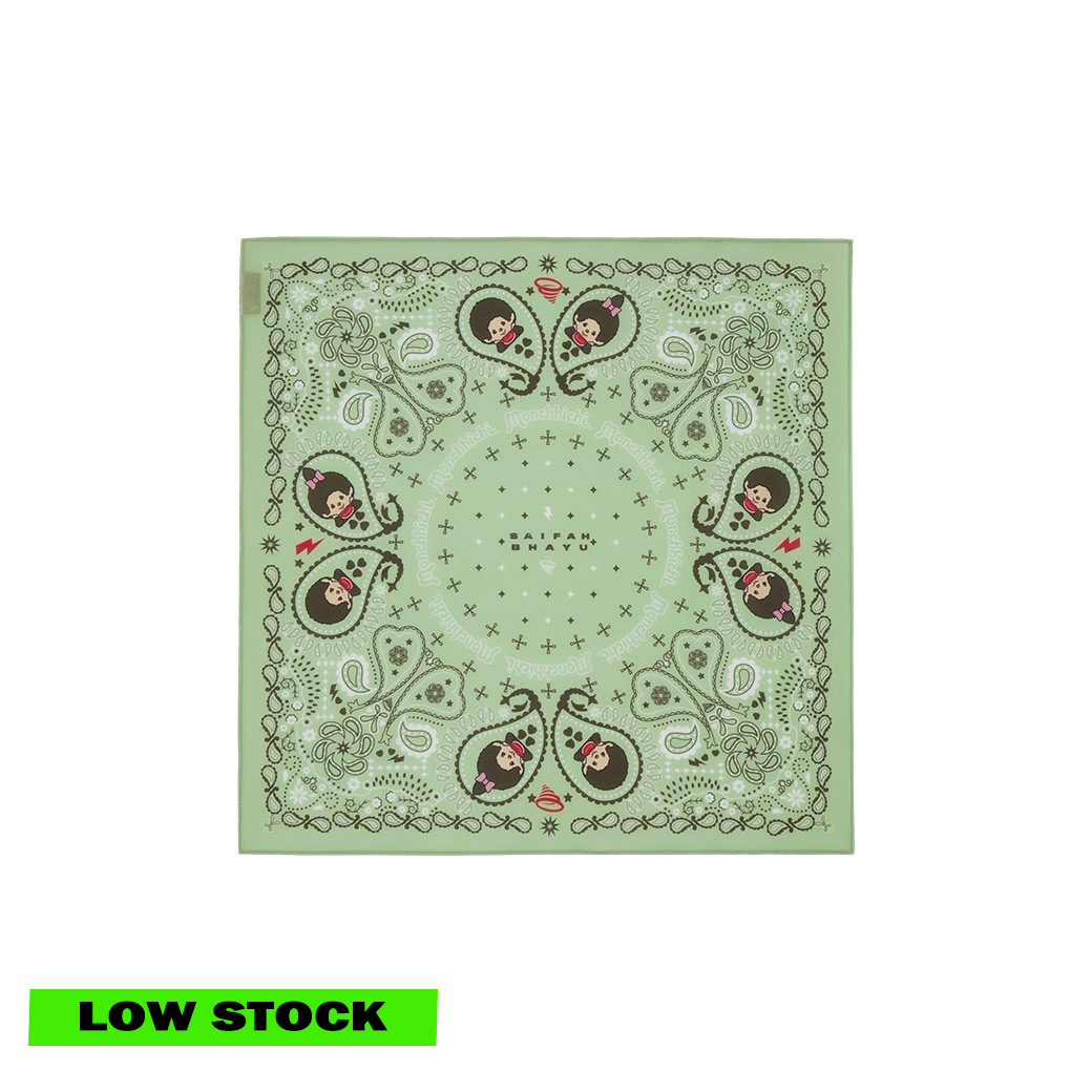 (DROP 2) PAISLEY BANDANA SCARF - GREEN