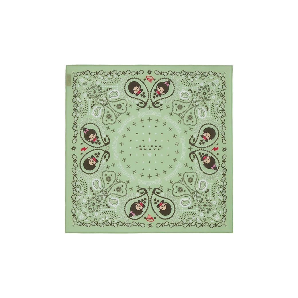 (DROP 2) PAISLEY BANDANA SCARF - GREEN