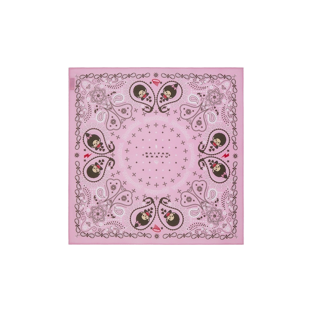 (DROP 2) PAISLEY BANDANA SCARF - PINK