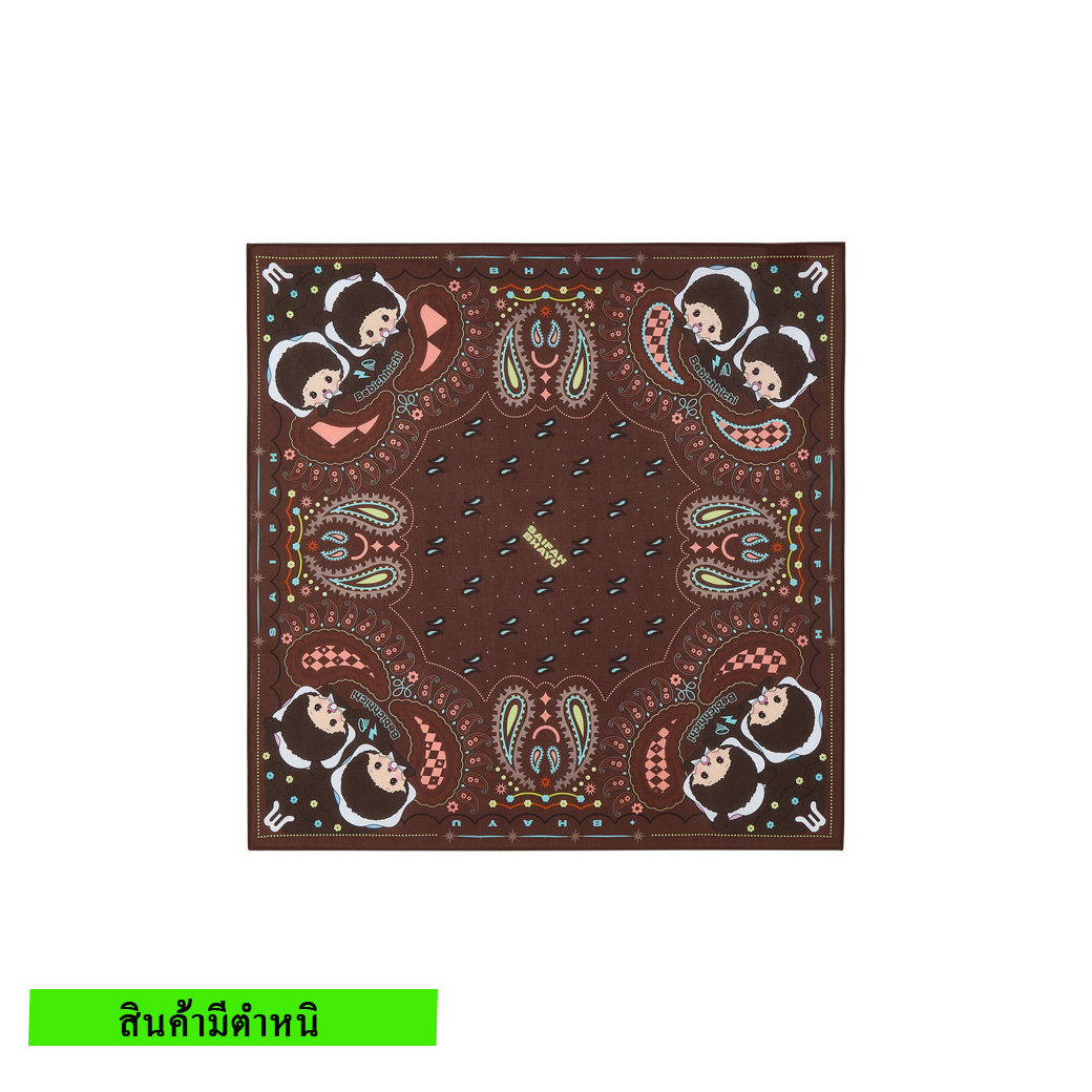 (สินค้ามีตำหนิ) PAISLEY BANDANA SCARF - BROWN